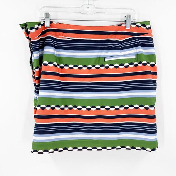 IZOD Golf Women's Striped Skort Size 14 Multicolor Stretch Polyester Blend - Picture 2 of 13